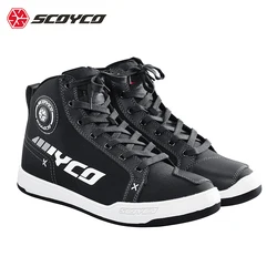 SCOYCO Motorcycle Racing Shoes Four Seasons Breathable Comfortable Wear-Resistant Non-Slip Anti-Collision Moto Riding Boots