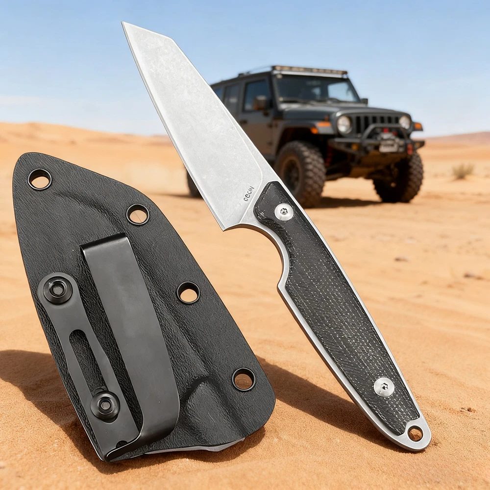 

Tactical 8Cr13MoV Blade Outdoor Camping High Hardness Straight Knife Wilderness Adventure Survival Hunting Utility EDC Knife