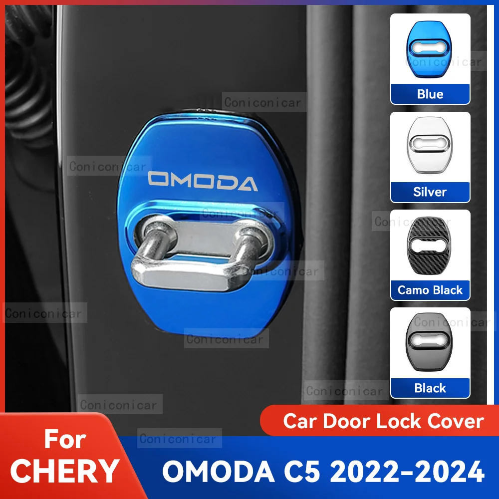 

Auto Car Door Lock Protect Cover Emblems Case Stainless Steel Decoration For CHERY OMODA C5 2022-2024 Protection Accessories