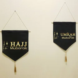 umrah hajj mubarak banner Muslim Islamic Ramadan Kareem eid wall door hanging home decoration backdrop keepsake celebration gift