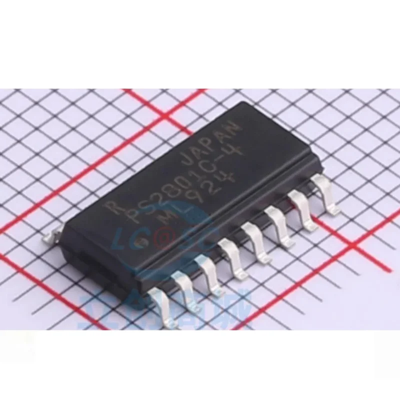 10PCS New original PS2801 PS2801-4 PS2801-4-F3-A SOP-16 Electronic Component