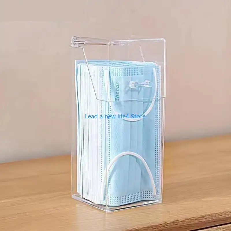 Y55E Clear Acryl Face Maskenspender mit LID Face Maske Storage Box