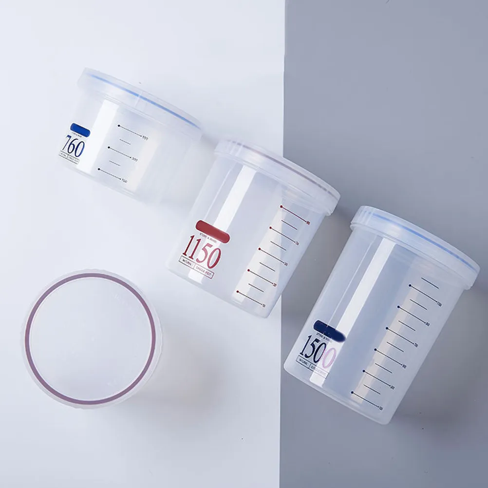 760Ml Leakproof Round Food Storage Container Airtight Screw Lid Plastic Bottle for Cereal Dry Food Snacks Cereal Storage Bottle