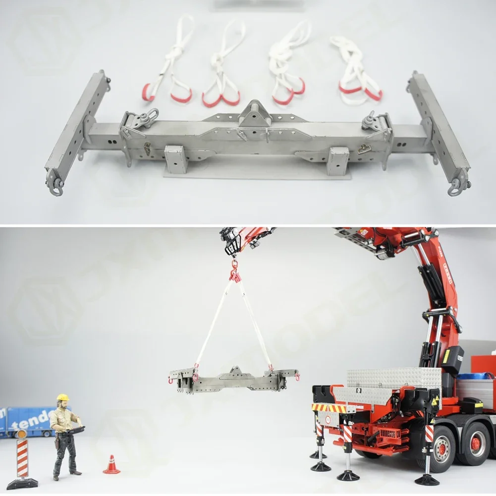 F1650 Crane Multifunctional Telescopic Hanger for 1/14 Tamiya RC Truck Trailer Crane Model Extended Metal Attachment