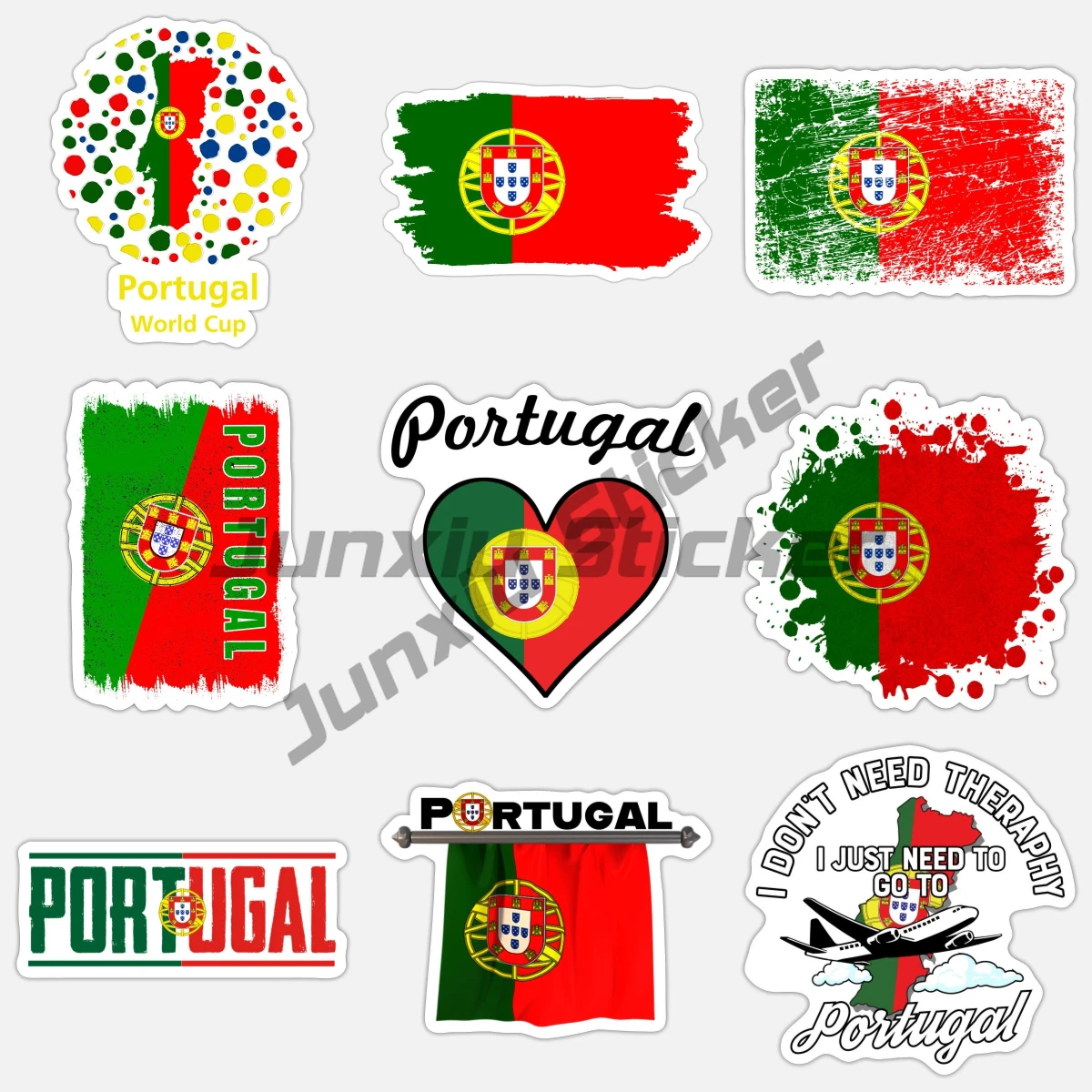 PT Portugal I Love Portugal Slogan Travel Car Bumper Sticker Decal Portugal Bumper Sticker Vinyl Self-adhesive Car Sticker