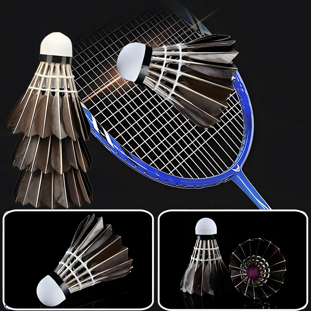 

Black Badminton Shuttlecocks Cost-Effective Wind-Resistant Shuttlecocks for Beginner Adults Professional Badminton Training