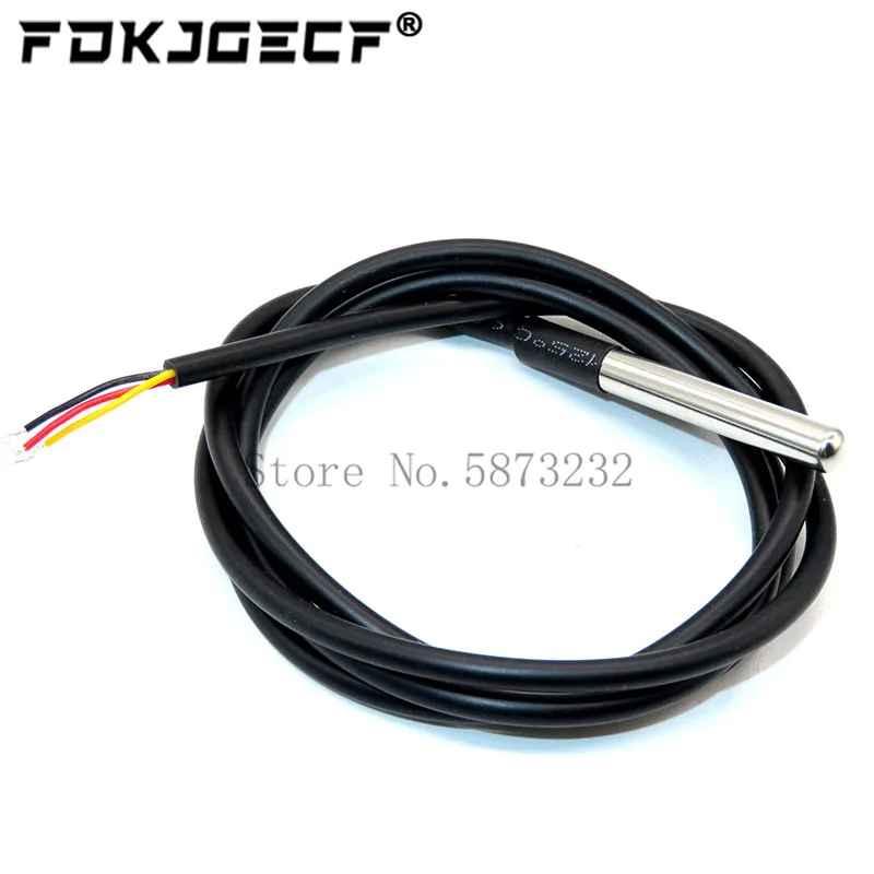 DS1820 Stainless steel package Waterproof 1 Meter DS18b20 temperature probe temperature sensor 18B20 For Arduino