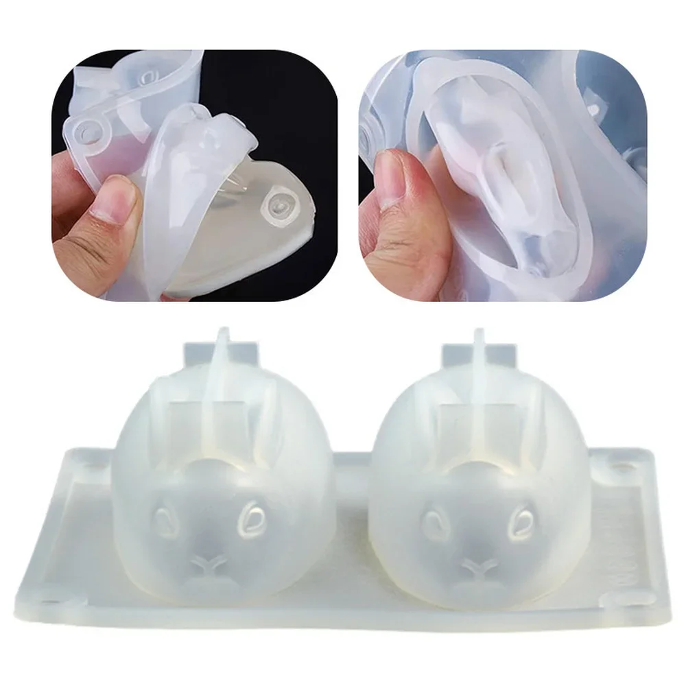 3D Rabbit Soap Mold Silicone Mould DIY Candle Mold Cute Cake Pudding Molds Cake Chocolate Dessert Mould Candle Making Supplies