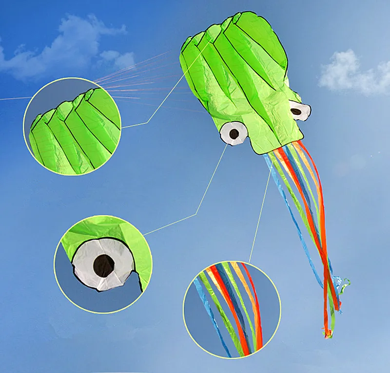 Oktopus-Drachen fliegende Cometa Gigante Spiele Exterieur Enfants Jardin Volantines Ecoflow Cometa Drache Sport-Freizeit-Outdoor-Spielzeug