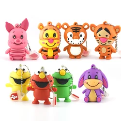 animal leopard usb flash drive 4GB 8GB cartoon tiger 16GB U disk 32GB pendrive 64GB 128GB cute pink pig memory stick