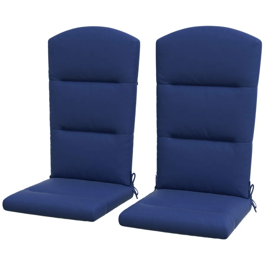

Outdoor Chair Cushions for Adirondack Chair Replacement Cushions with Ties Seat Back Cushion Blue
