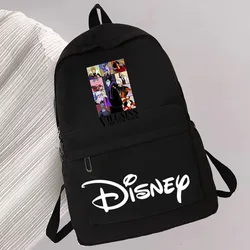 Mochila Disney Villain para mujer, mochila escolar de gran capacidad de Color sólido, mochilas sencillas informales de viaje para mujer 2024