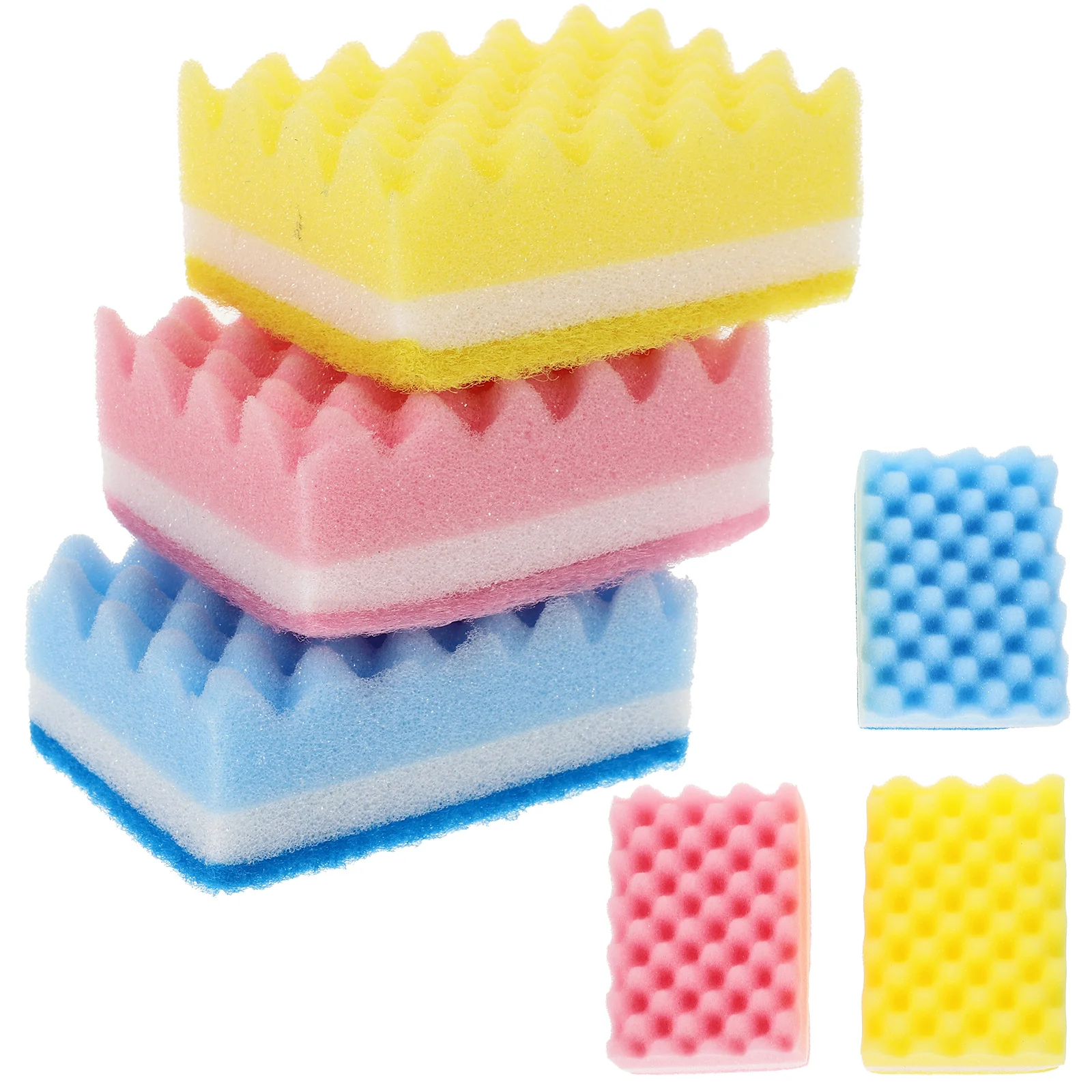 6pcs Heavy Duty Multi-Use Cleaning Sponges Non-Scratch Eraser Sponge Scrubbing Dish Sponges Use for Kitchens Bathroom Car