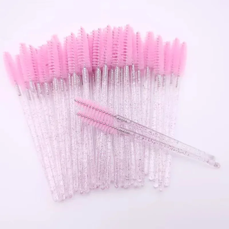 200Pcs/Lot Disposable Crystal Eyelashes Brush Comb Eye Lashes Extension Mascara Wands Makeup Professional Makeup Beauty Tool