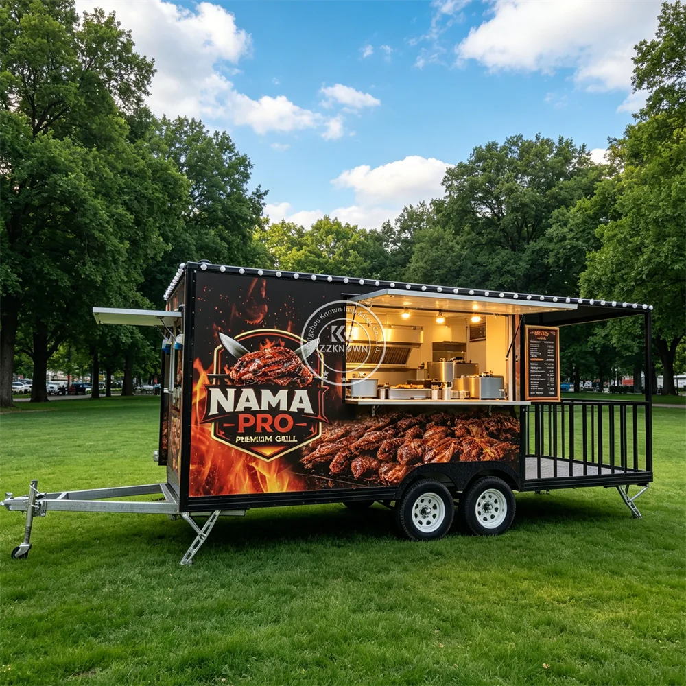 

Mobile Kitchen BBQ Taco Hot Dog Food Trailer Commercial Custom Catering Truck Bakery Coffee Food Truck For Sale