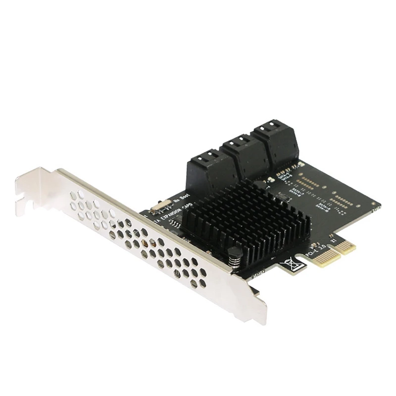 PCI-E To 6-Port SATA3.0 Expansion Card X1 Desktop Server Native AHCI Does Not Support Raid Arrays