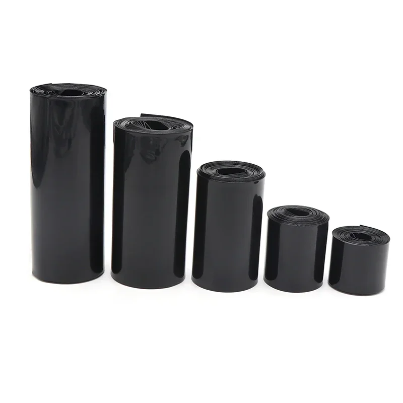 Confezione di tubi termorestringenti in PVC per batteria Lipo Black18650 da 1 metro, larghezza 103 mm ~ 500 mm, pellicola isolata, custodia al