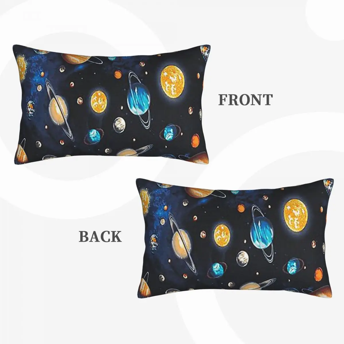 Solar System Space Planets Universe Rectangle Pillowcase Cushion Cover Decorative Bedroom Bed Home Comfort Throw Pillow
