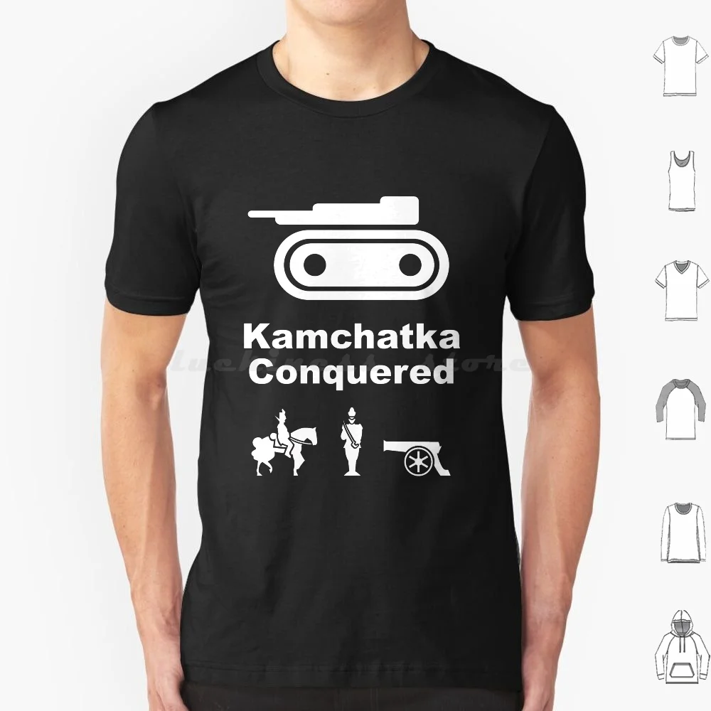 Camiseta Risiko Kamchatka B/W talla grande 100% algodón juego Risiko Kamchatka Nerd guerra estrategia juego de mesa tanque soldado militar