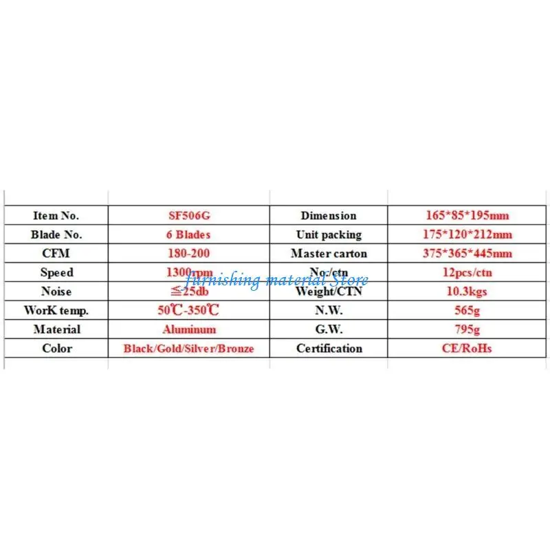 Y5GD مروحة موقد خشب هادئة صديقة للبيئة وفعالة باللون الأسود والبرونزي والفضي Sf506g مع ميزان حرارة لسجل الخشب للحرق #2