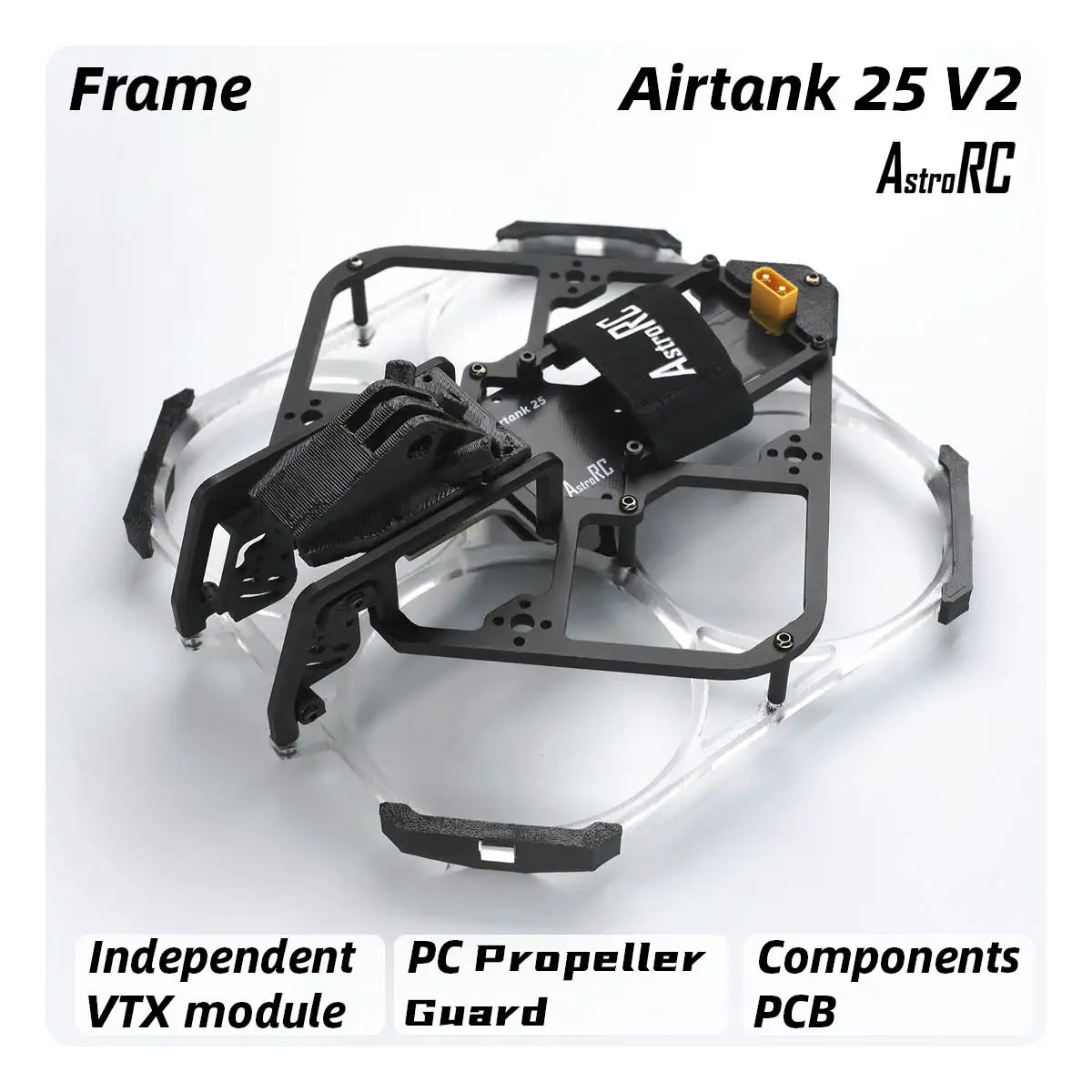 [2.5-Inch Frame] AIRTANK 25 V2 Upgraded Ducted FPV Frame with Protective Guard for AstroRC