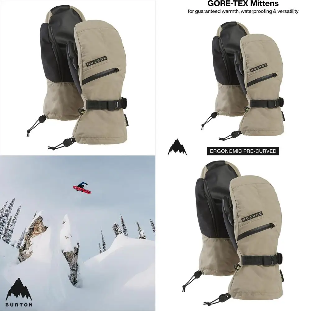 

Men's Waterproof Snowboard Mittens with Gore-TEX, Touchscreen & Removable Lining