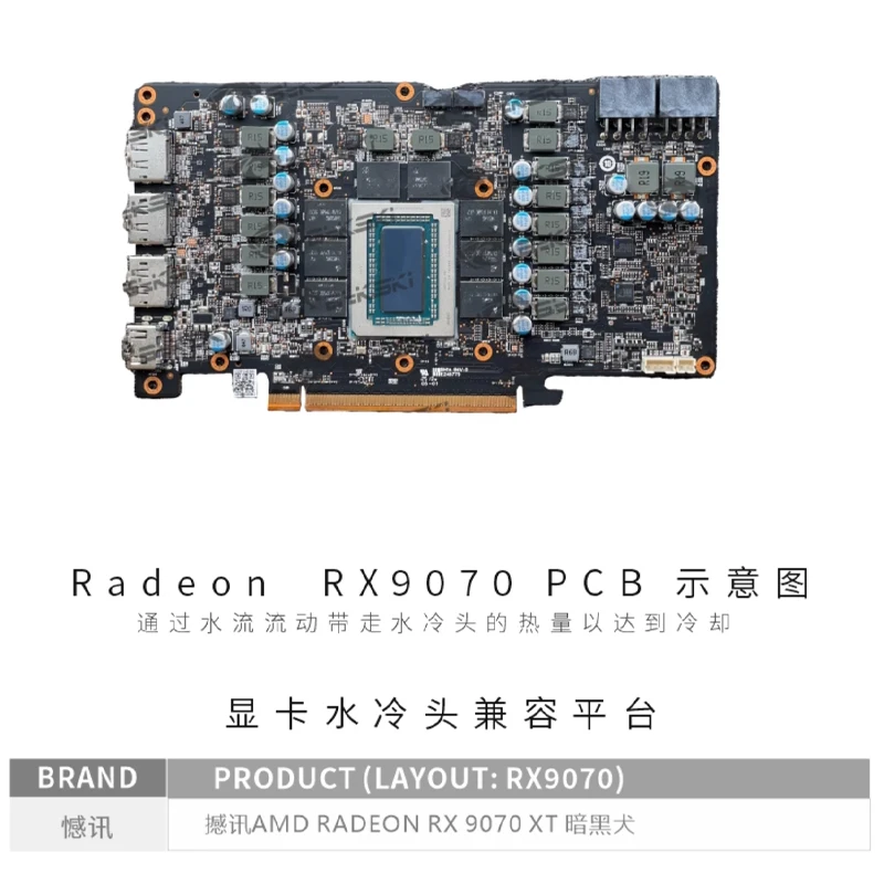 Bykski GPU Block For PowerColor AMD Radeon RX 9070 XT Hellhound