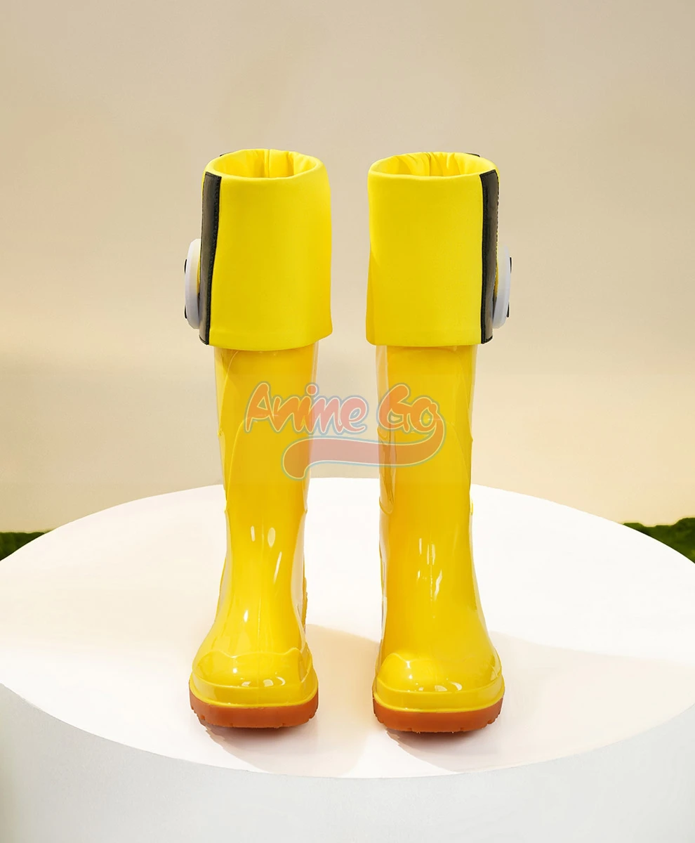أحذية تنكرية من Genshin Impact Miliastra Wonderland، أحذية مطر صفراء للنساء