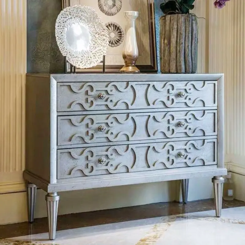 Impression Locker Storage Entry Entrance Cabinet Light Luxury Solid Wood Bucket Cabinet
