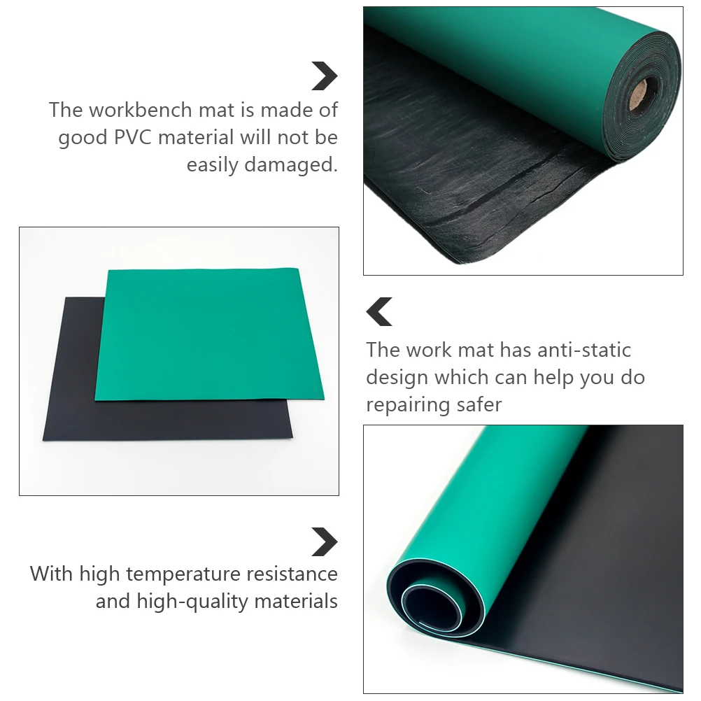 

1 pc Pvc Anti Static Workbench Mat Heat Resistant Repair Pad For Electronics Soldering Station Durable Protection Mat For