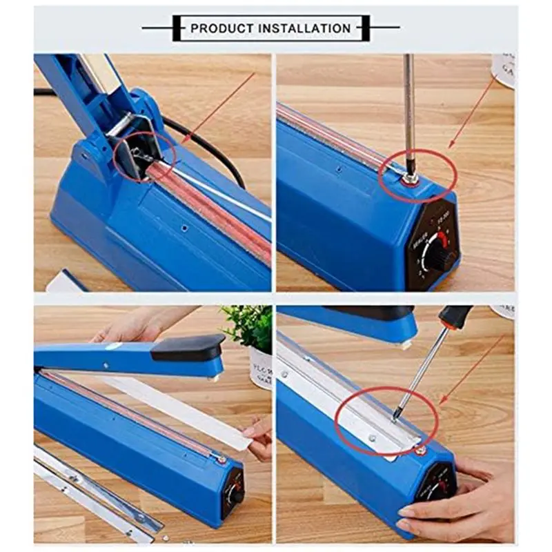 【Clearance Sale】10 Pack 12-Inch Sealer Replacement Elements Grip 300mmx2mm and PTFE Tapes, for 12-Inch Heat Sealers