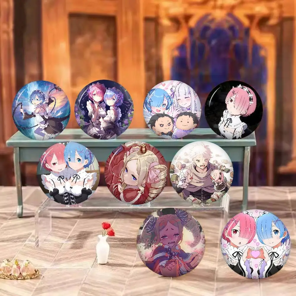 R-Re Z-Zero A-Anime Anime Button Pin Handmade Brooch for Clothes Cartoon Badge Backpack Decoration Jewelry Accessories