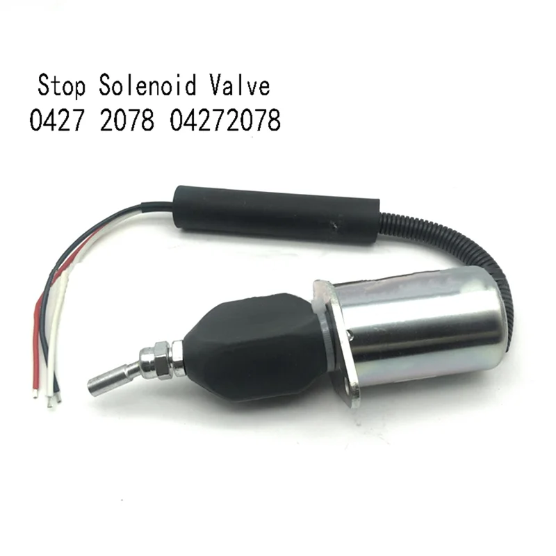 耐久性のある-1 ピース 12V 停止ソレノイドバルブ部品アクセサリー Haulotte HA16PX リフトプラットフォーム用 Deutz Cummins エンジン 0427 2078