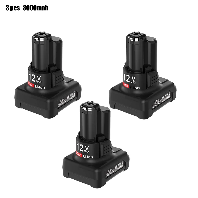 Voor Bosch BAT420 Batterij 12V 8000mAhOplaadbare BAT412A BAT413A D-70745Gop 2607336013 2607336014   Vervanging van gereedschapsbatterijen