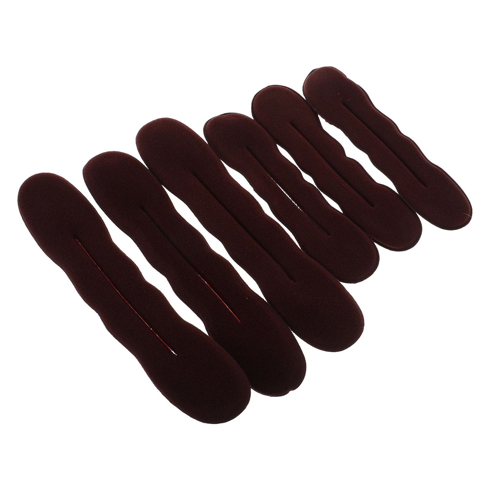 

6pcs Hair Bun Maker Large Small Soft Sponge Twist Shaper Reusable Donut Band Women Long Hair Styling Accessories