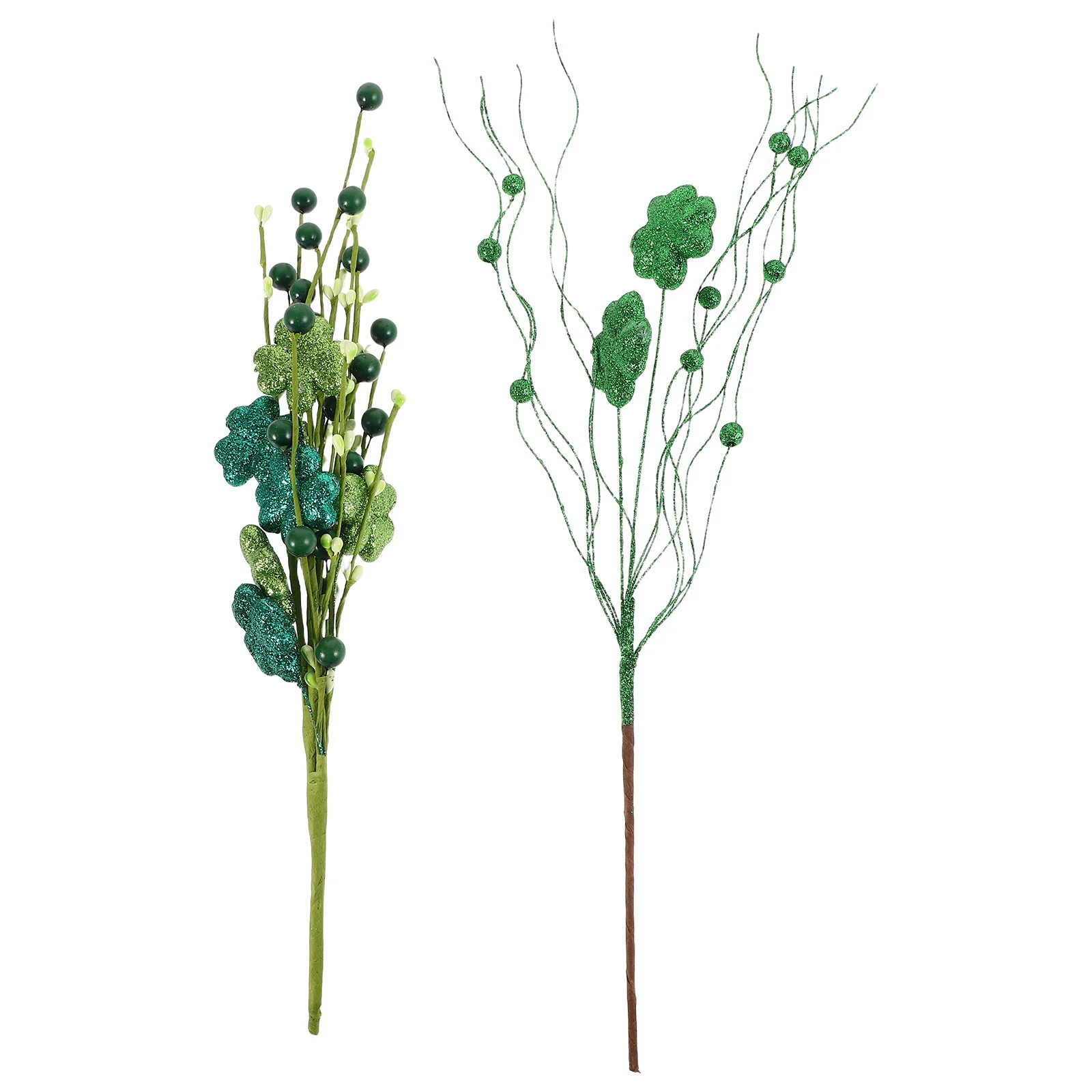 

2Pcs Spring Four Leaf Clover Branch Artificial Floral Arrangement Indoor Simulated Green Plant Decoration Living Room Bedroom