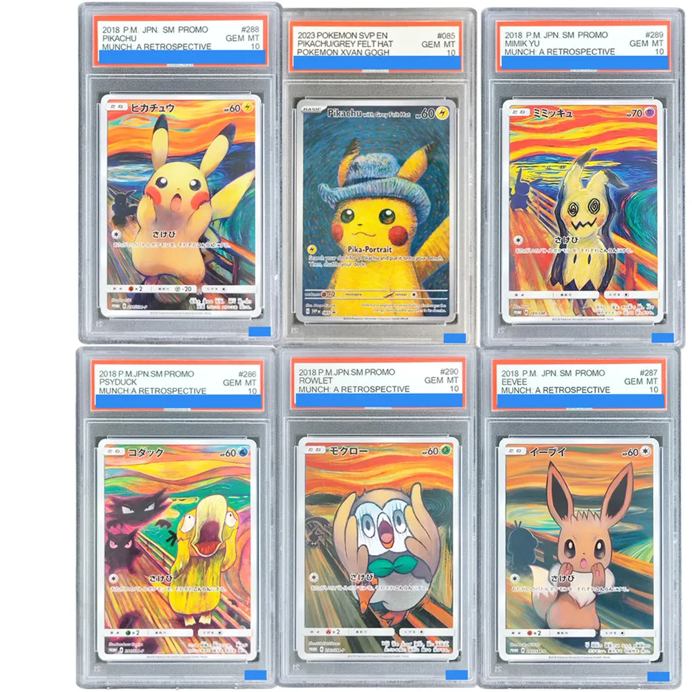 DIY 2018 البوكيمون اليابانية Sm-P الترويجي Psyduck Eevee Mimikyu Rowlet Munch A Retrospective المقتنيات الصف 10 جمع بطاقة #1