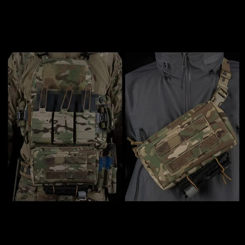 Tactical Waist Bags Molle EDC Pouch 2 Use Way Storage Bag Multi Functional Magic Fastener MOLLE GP Pouch for Plate Carrier