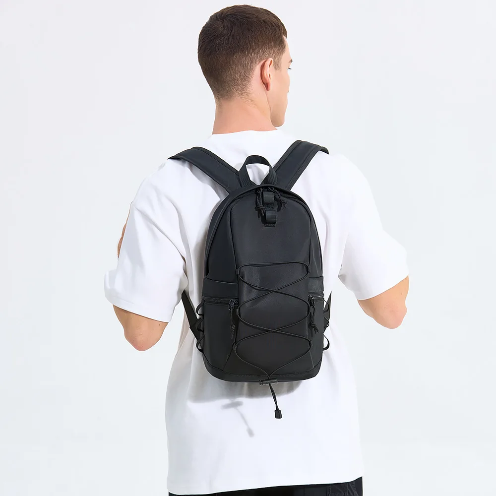 Lightweight Sports Small Backpack for Men 2026 Korean Version Waterproof Nylon Schoolbag Mini Rucksack Hiking Mountaineering Bag