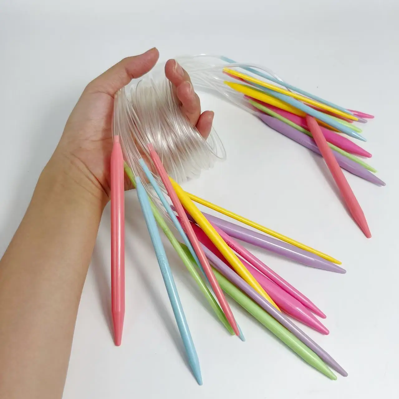 12-Piece Colorful Circular Knitting Set, the Set Includes 3.5Mm-12Mm, Available in Three Lengths: 60/80/ 120cm Mm, DIY Knitting Tools, Suitable for Beginners and Professionals, Knitting Tools Suitable for Knitting Sweaters, Scarves, and Small Blankets