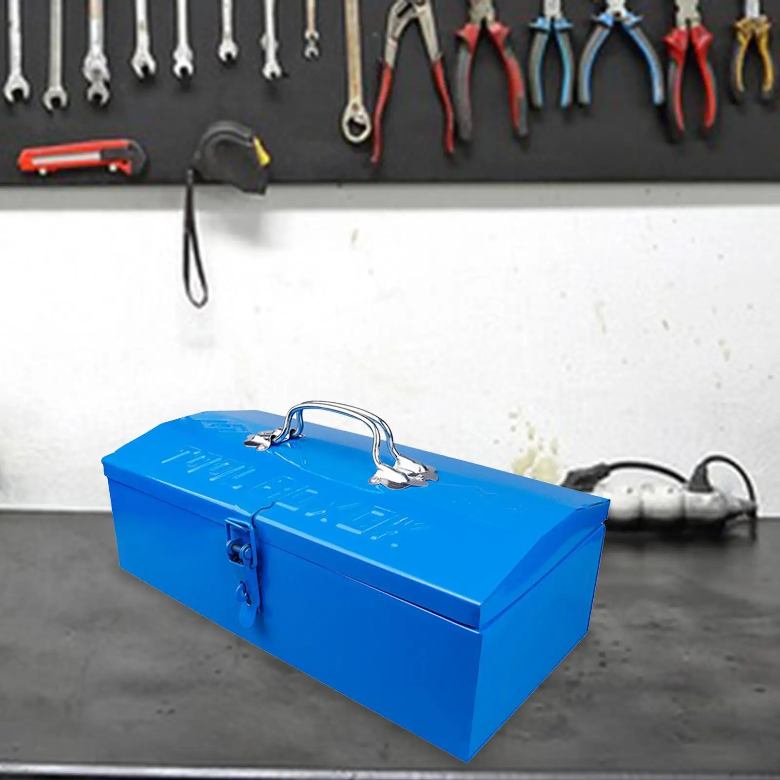 Iron Storage Toolbox Practical Technician Toolbox Heavy Duty Bearing Lightweight Large Capacity High Safety Use for Various Tool