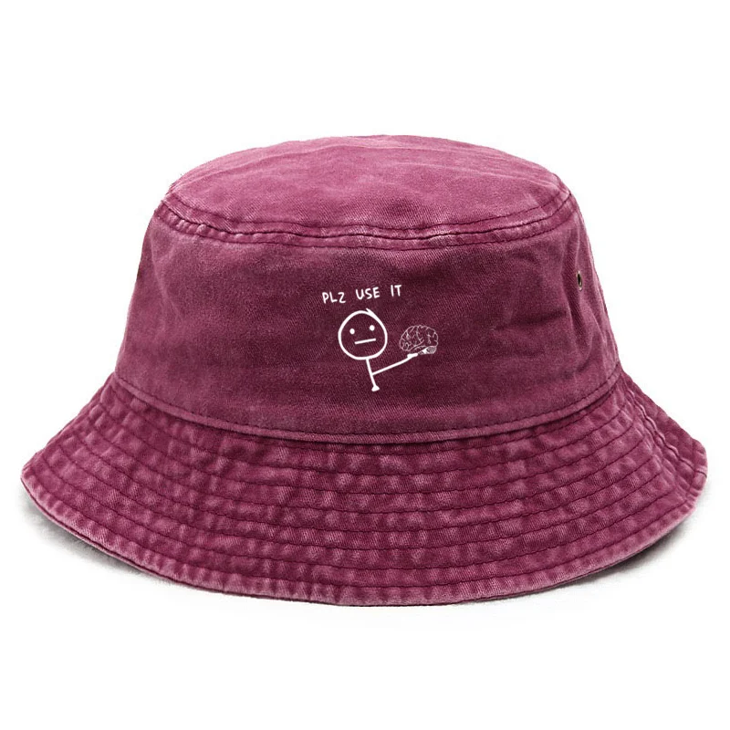 Customize Cotton Washed Bucket Hat Vintage Fishing Hat for Students Sun Protection Outdoor Problem Solver Cap Funny Culture Gift