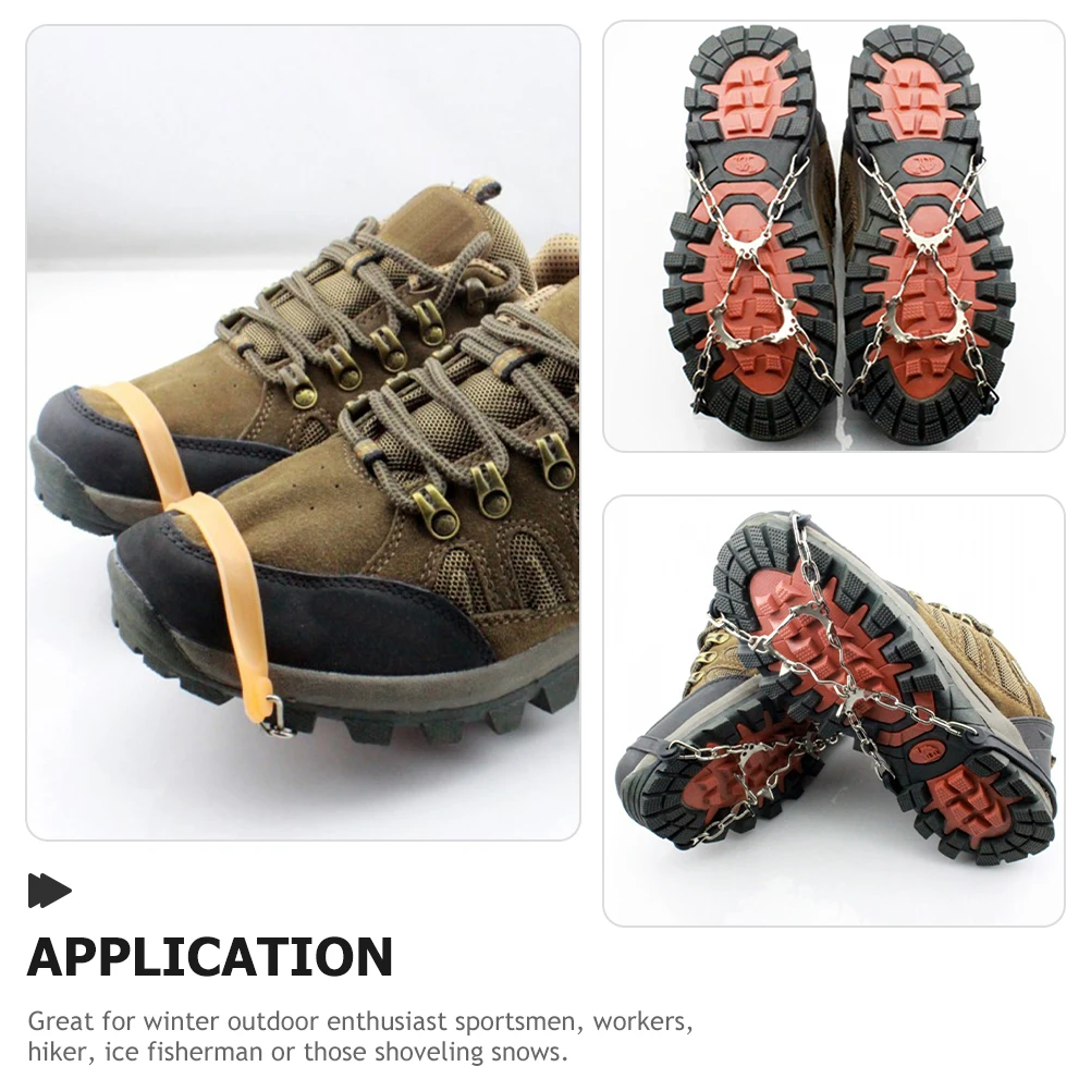 

2 Pcs Cleats Crampon Shoe Covers Snow Chains Boot Ice Crampons for Hiking Boots