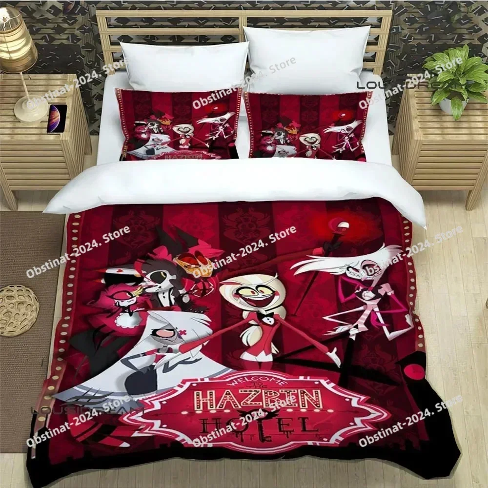 H-Helluva-Boss Cartoon Bedding Sets exquisite bed supplies set duvet cover bed comforter set bedding set luxury birthday gift