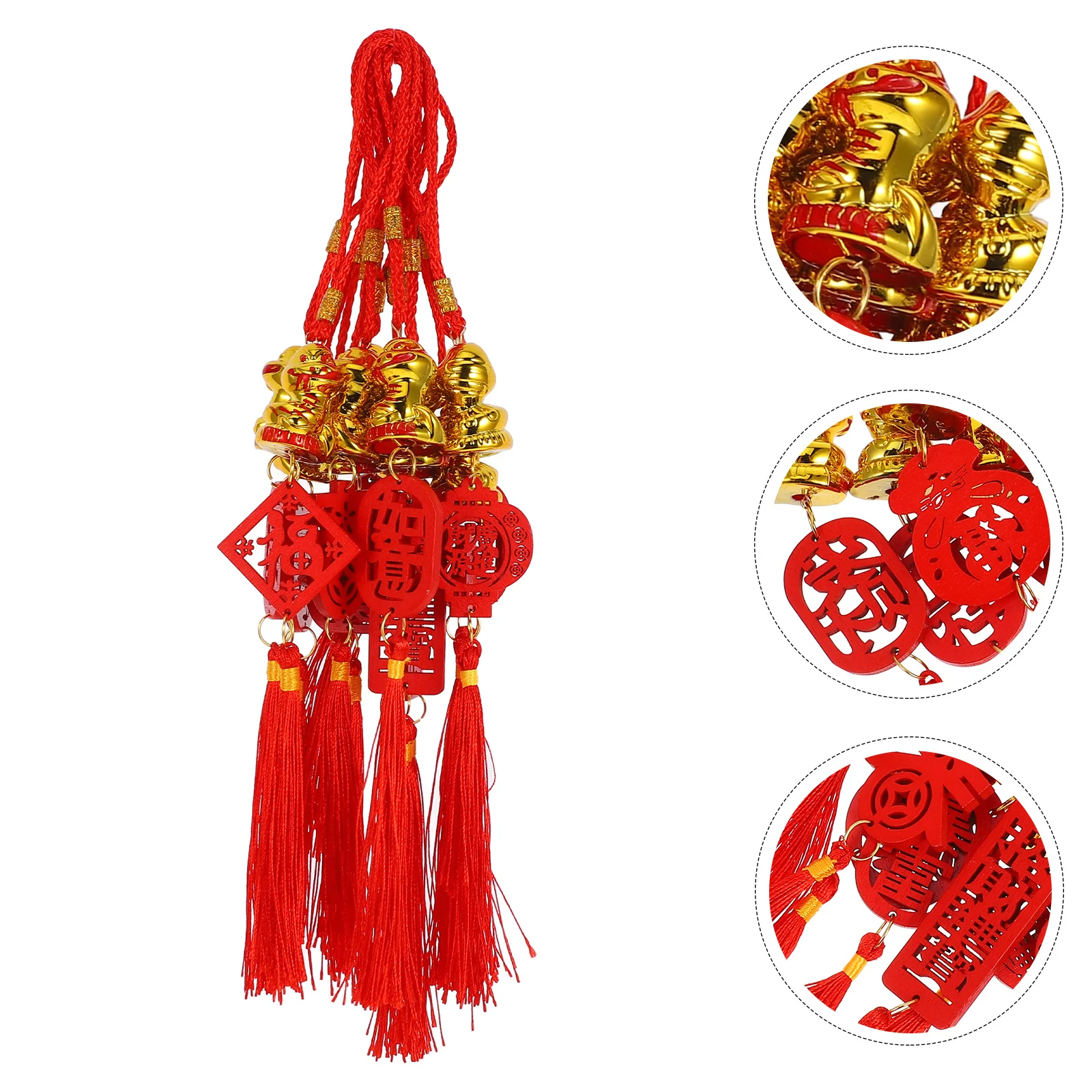 

12Pcs New Year Hanging Pendants Snake Decorations Lucky Blessing Ornaments for Chinese Festival Bonsai Tree Car Decor