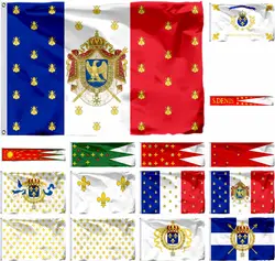 France Royal Banners and Ensigns Flag Choice of Sizes:21X14CM/2X3ft/3X5ft King Louis XIVImperial Standard Napoléon III Banner