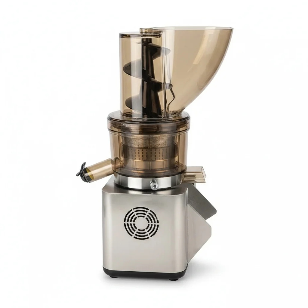 

Commercial Juicer Machine, 750W 120-150mm Big Mouth Cold Press Juicer, Nylon Mesh Filter, Slow Masticating Extractor