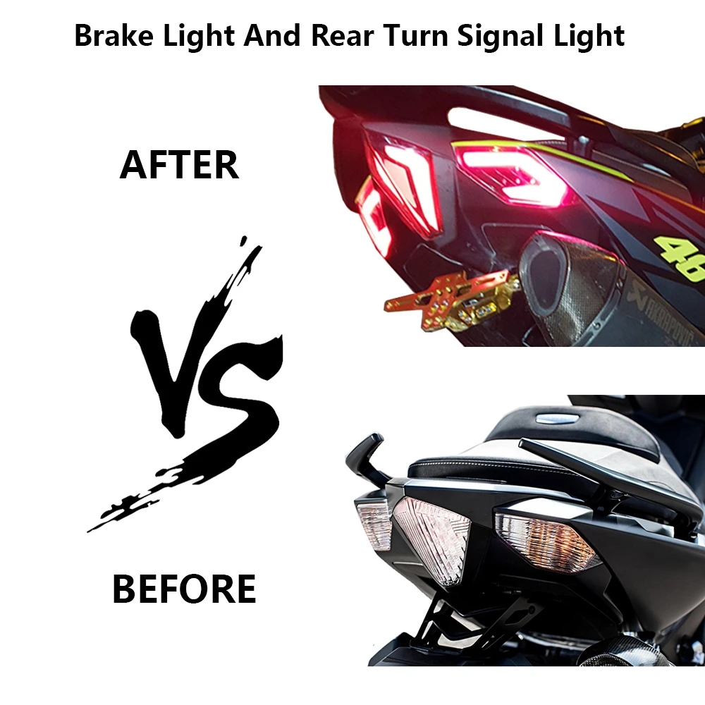 

TMAX 530 2012-2016 LED Signal Turn Lights For YAMAHA Tmax530 2013 2014 LED Front Rear Tail Brake Lamp Indicators With EmarK