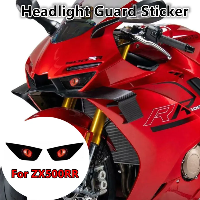 Fit For 500RR ZXMOTO 500 RR 500-RR 2025 Waterproof Motorcycle Headlight Guard Stickers Head Light Protective Decals Accessories