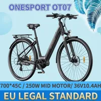 OT07 EU Legal Standard Electric Bicycle 250W Bafang Mid-drive Motor 36V10.4AH  E-Bike 27.5 Inch Hydraulic Disc Brake City Bike